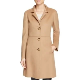 Cinzia Rocca Women's Wool Classic Coat in Light Brown Size 10